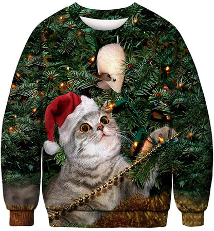Round-neck pullover men's hooded sweatshirt